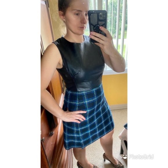 Shoshanna Everett Plaid combo Marlee dress - Picture 5 of 16